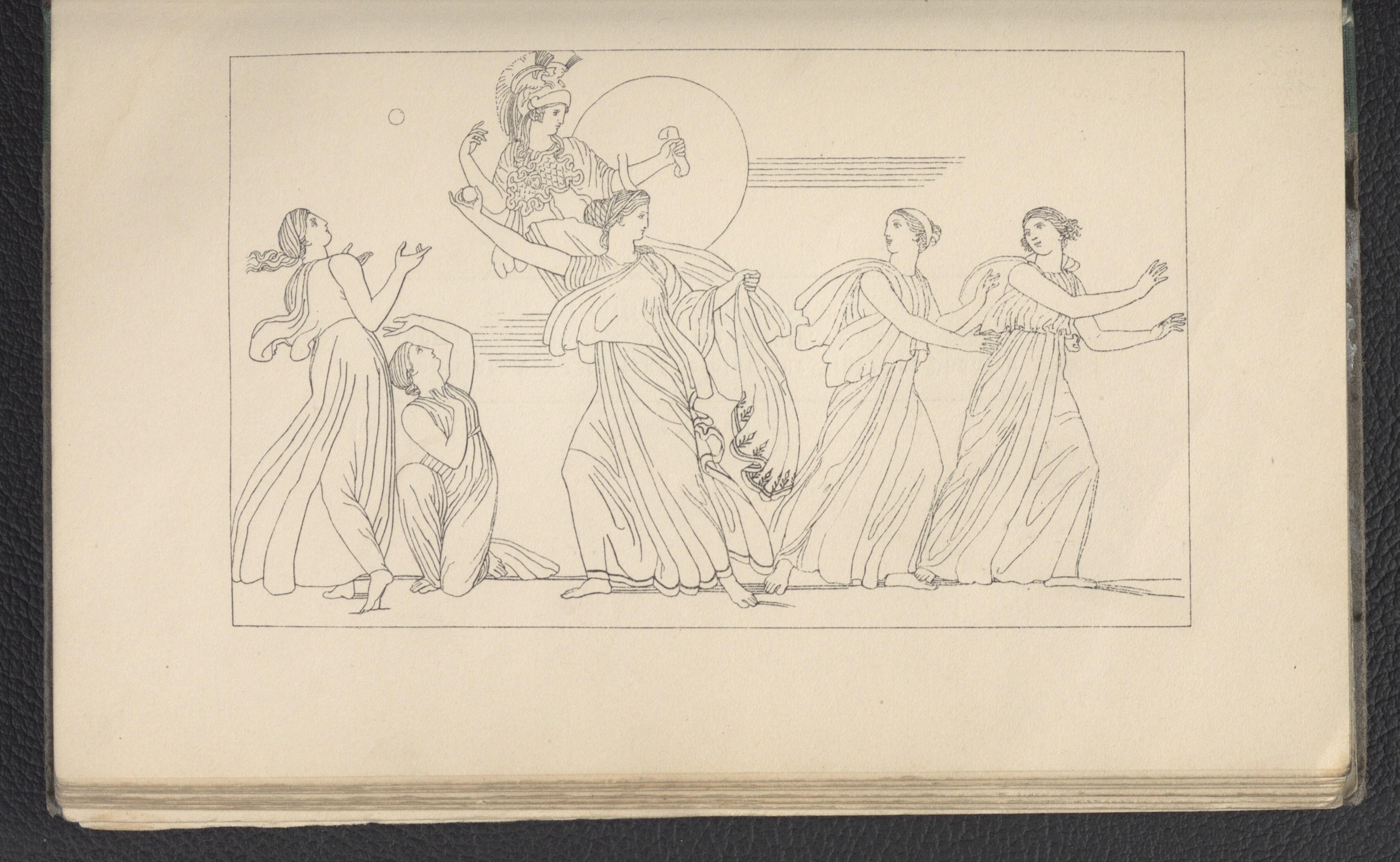 Ein Buchumschlag mit einer farbenfrohen Illustration einer Gruppe tanzender Frauen in dynamischen, synchronisierten Posen mit detaillierten Kleidung und Gesichtern.