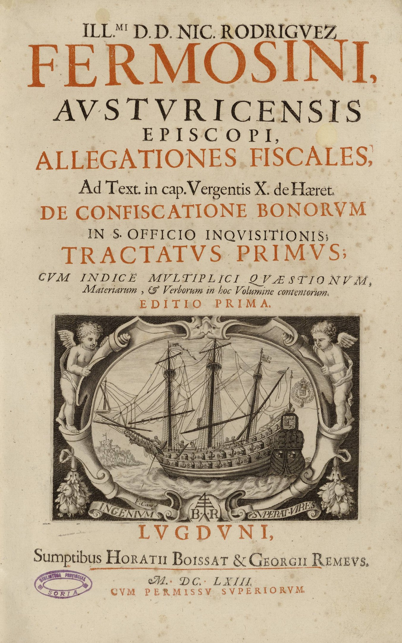 Ein antikes Buchcover mit einem Schiff unter vollen Segeln auf ruhiger See, mit klassischer Serifenschrift und gedämpften, sepiafarbenen Farben.