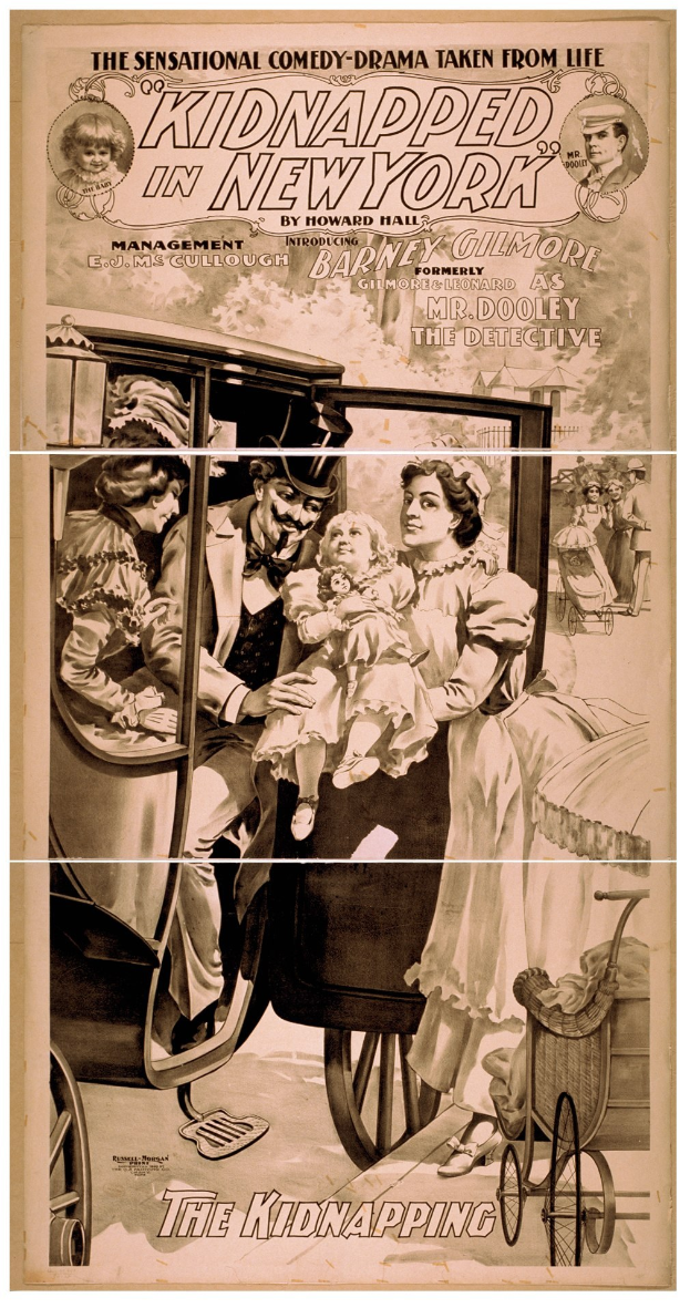 Filmplakat für "Entführt in New York", das eine Gruppe besorgter Menschen in einem Fahrzeug zeigt, mit dem Titel über der Oberseite und einem ernsten, ged├Ąmpften Farbschema.